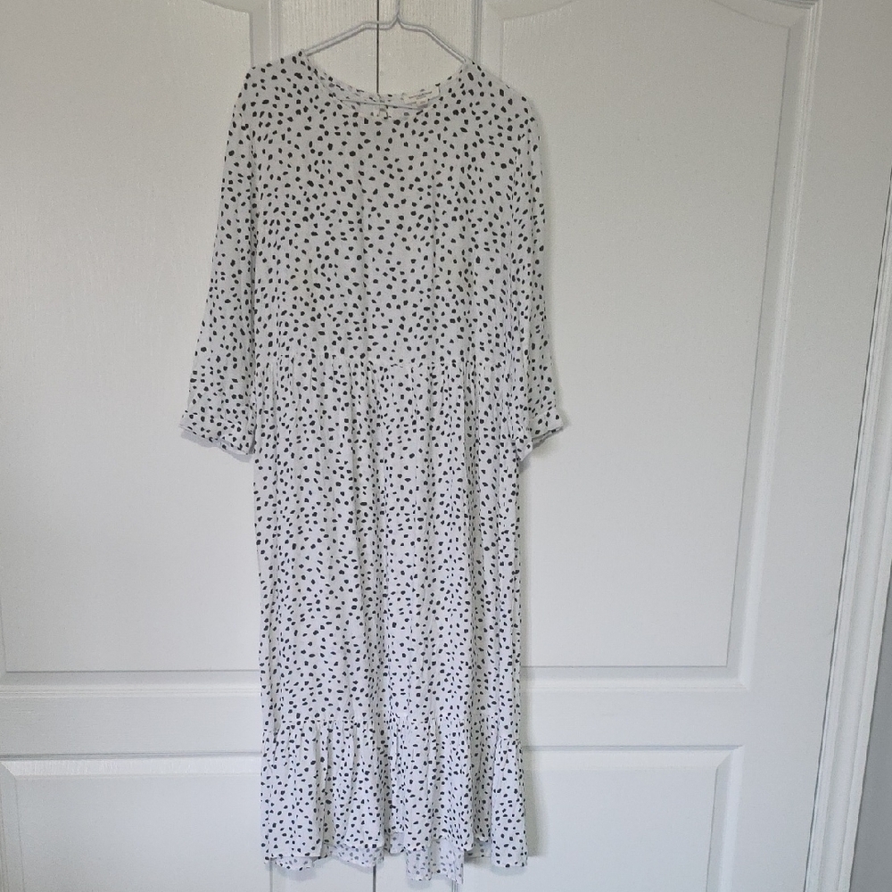 Beachlunchlounge Black and White Dolman Sleeve Sundress